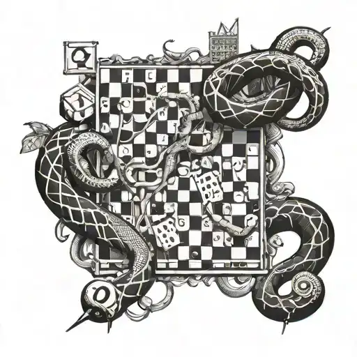 snakes and ladders game inspired tattoo design tattoo design idea