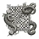 snakes and ladders game inspired tattoo design tattoo design idea