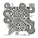 snakes and ladders game inspired tattoo design tattoo design idea