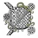 snakes and ladders game inspired tattoo design tattoo design idea