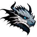 Blue Eyes White Dragon tattoo design idea