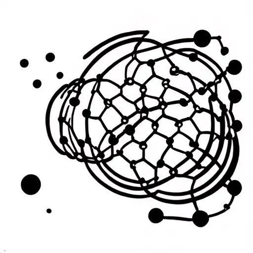 Caffeine molecular structure simple tattoo design idea