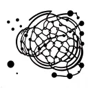 Caffeine molecular structure simple tattoo design idea