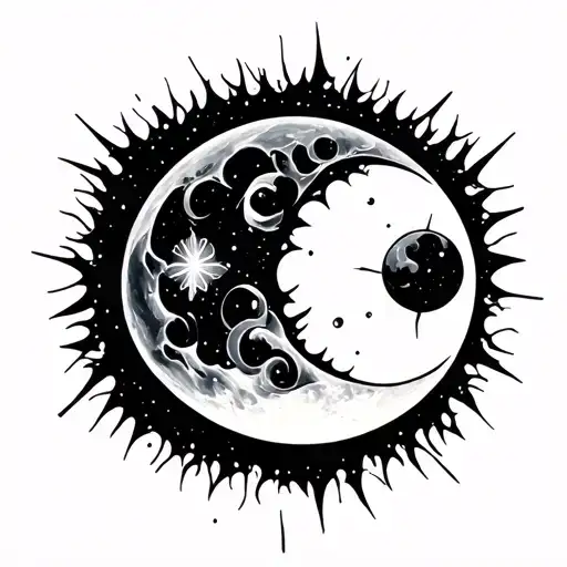 Waxing Crescent Moon tattoo design idea
