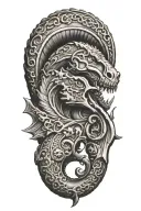 don't tread on me flintlock pistols  tattoo design idea