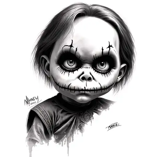 chucky in the Nightmare before Christmas  tattoo design idea