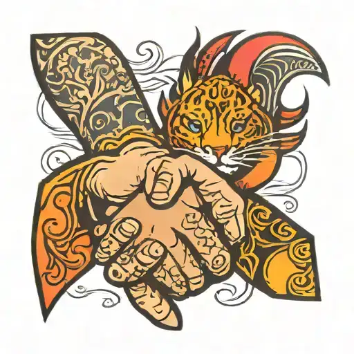 handshake symbolizing respect and friendship tattoo design idea