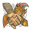 handshake symbolizing respect and friendship tattoo design idea