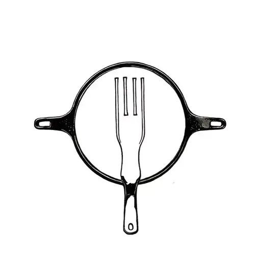 cast iron skillet tattoo design idea