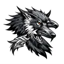 odin,ravens and fenrir viking norse wolf tattoo design idea