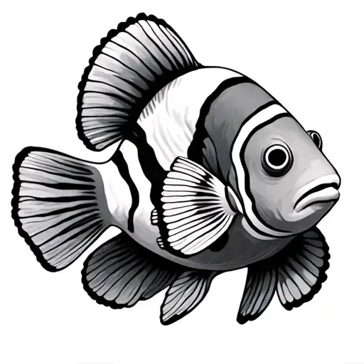 nemo clown fish tattoo design idea