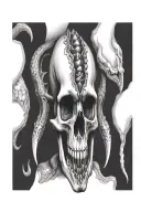 Dinosaur skull tattoo design idea