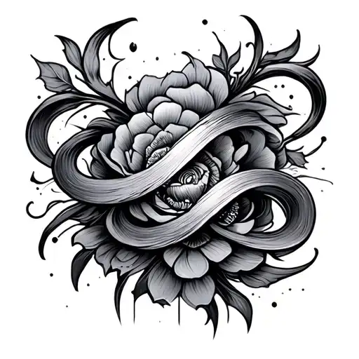 444 Infinity tattoo design idea