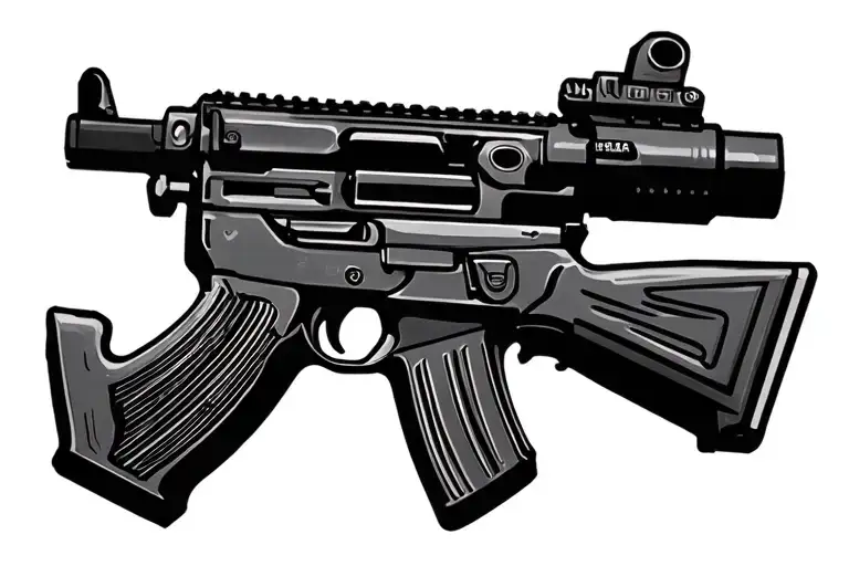 ak47 tattoo design idea