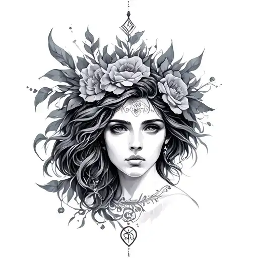 mental alchemy Virgo  tattoo design idea