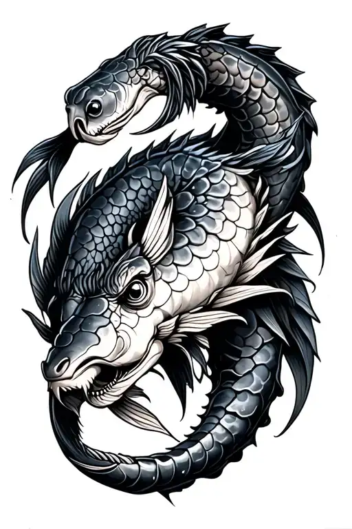 Pisces and Scorpio tattoo design idea
