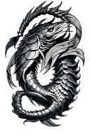 Pisces and Scorpio tattoo design idea