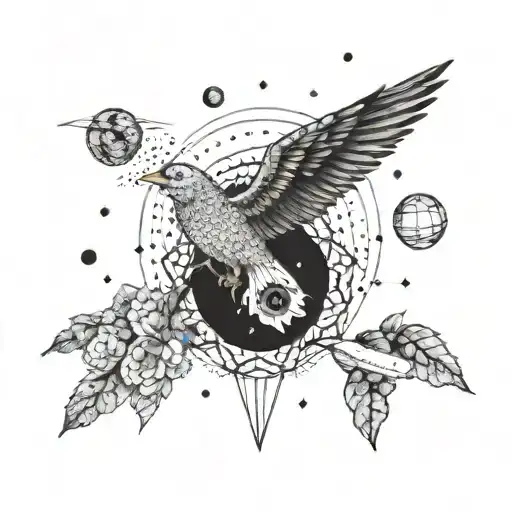 Incorporate Led Zeppelin and Arctic Monkeys lyrics into a nature-inspired sleeve tattoo tattoo design idea