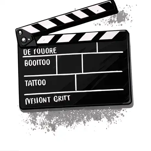 Clapperboard tattoo design idea