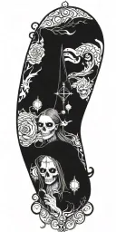 demonic witch alter tattoo design idea