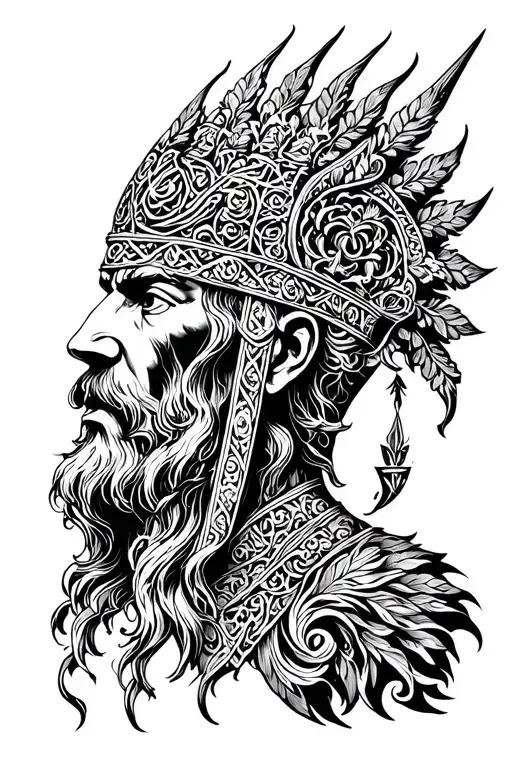 Veles-Slavic God tattoo design idea