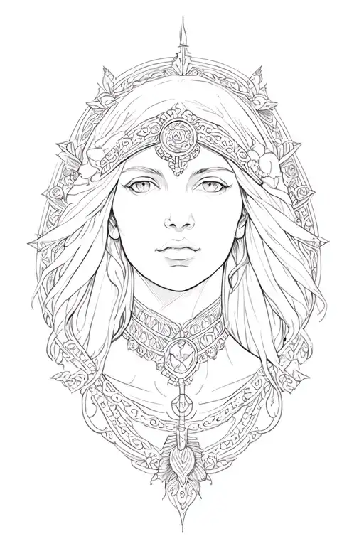 hecate goddess Athena tattoo design idea