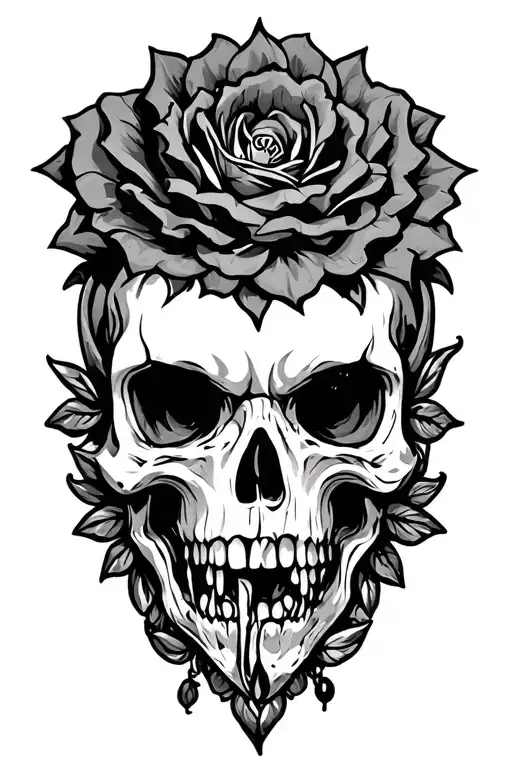 necklace dark style tattoo design idea