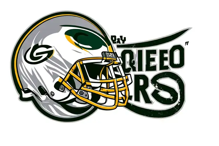 Green Bay packers logo with lambeau tattoo design idea