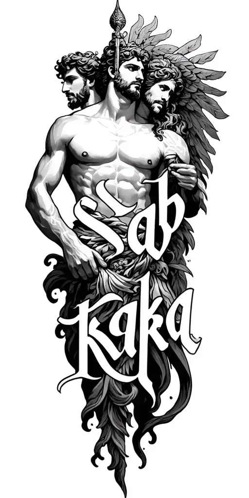 "Sab kaka" apollo and poseidon tattoo design idea