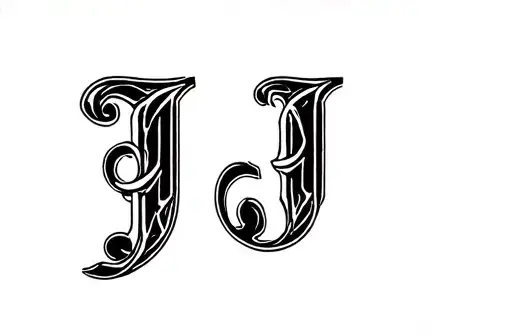 "JJ" tattoo design idea