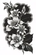floral scar cover up tattoo design idea