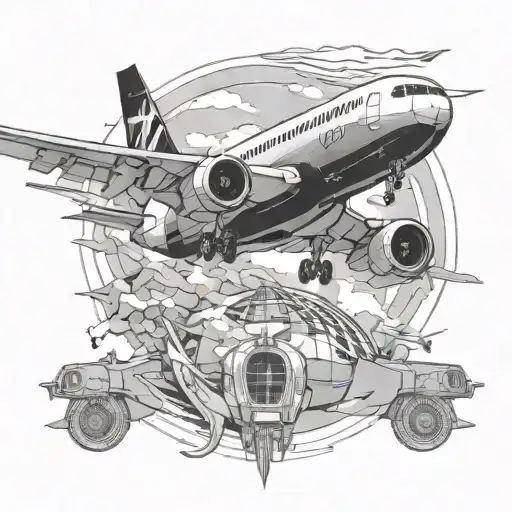 787 Dreamliner tattoo design idea