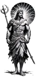 Greek mythology, Zeus, Hades, Lightning, Soldier Sparta style, Apollo tattoo design idea