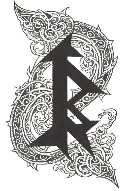 ragnarok rune style tattoo tattoo design idea