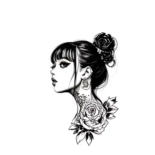 Jennie blackpink tattoo design idea