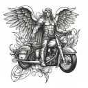 archangel st michael and kenworth tattoo design idea