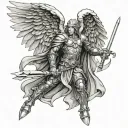 archangel st michael and kenworth tattoo design idea