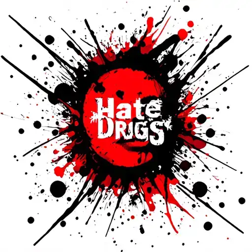 Hate drugs tattoo design idea