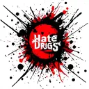 Hate drugs tattoo design idea