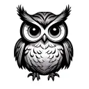 Cute Owl tattoo design idea