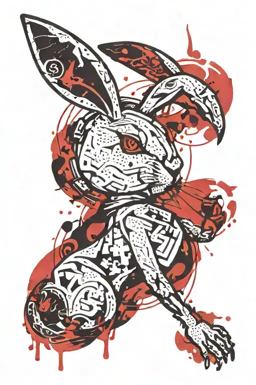 playboy bunny logo smoking a meth pipe tattoo design idea