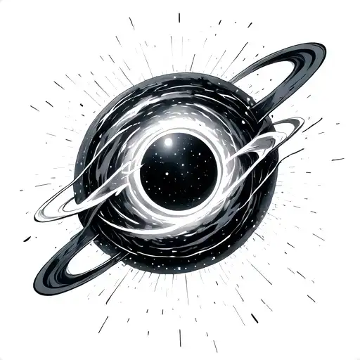 1.	Black Hole “Gargantua”• Inspired by the design from Interstellar.• Glowing ring with space distortion (gravitationa tattoo design idea