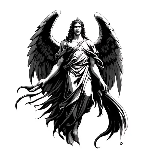 Archangel Raphael tattoo design idea