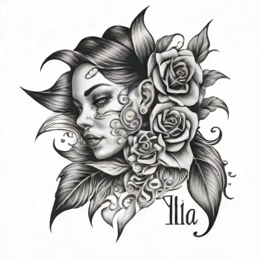 MAN daughets names Stella, Lola, Milla. trible ish design shoulder placment tattoo design idea