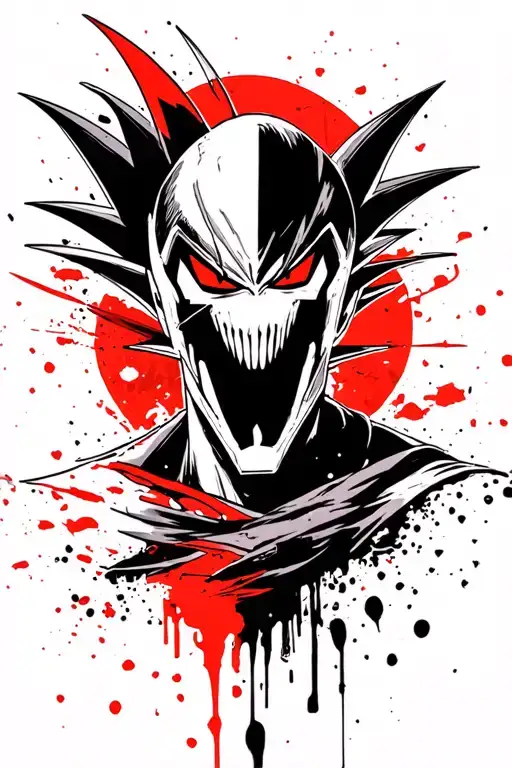 I want dragonball z, spawn, Egyptian sun and moon goods, lux and Leonard from  league of legends all fighting tattoo design idea