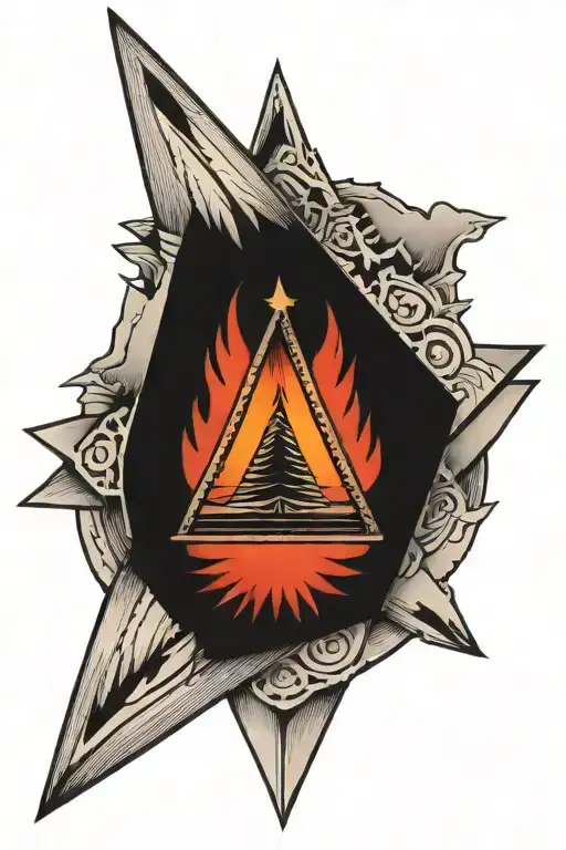 teepee, wild west tattoo design idea