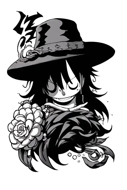 one piece anime tattoo design idea