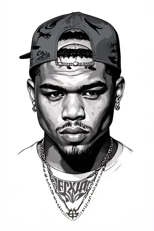 Chris Brown tattoo design idea