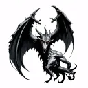 angle vs demon tattoo design idea