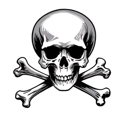 skull and crossbones tattoo design idea